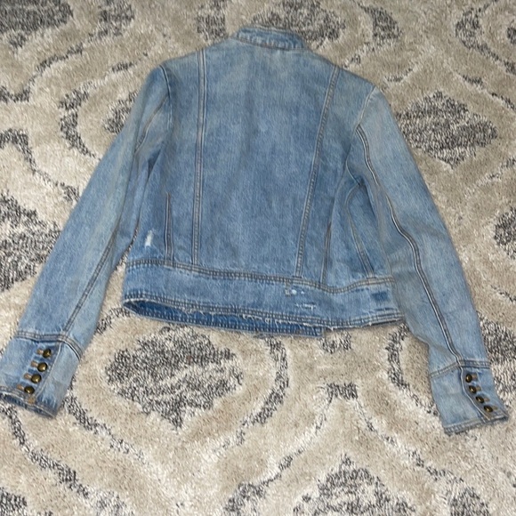 NWOT Free  People Ferry  Double Breasted Distressed  Denim Jacket - Picture 7 of 16